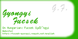 gyongyi fucsek business card